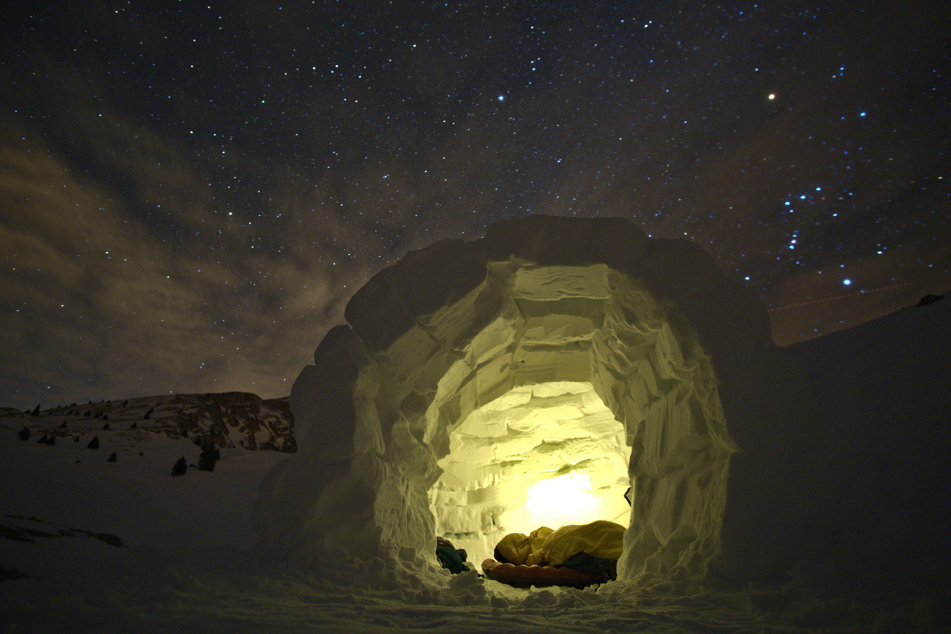 Sleep in an igloo